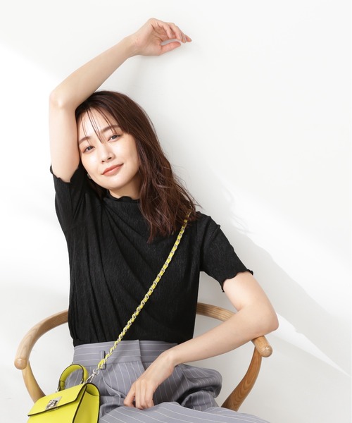 N.（N. Natural Beauty Basic）（エヌエヌナチュラルビューティーベーシック）の「◆シュリンクカットソー（Tシャツ/カットソー・レディース・ブラック/ピンク/クリーム・MEDIUM）」の20枚目の写真