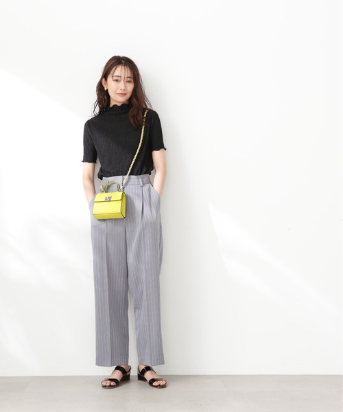 N.（N. Natural Beauty Basic）（エヌエヌナチュラルビューティーベーシック）の「◆シュリンクカットソー（Tシャツ/カットソー・レディース・ブラック/ピンク/クリーム・MEDIUM）」の11枚目の写真