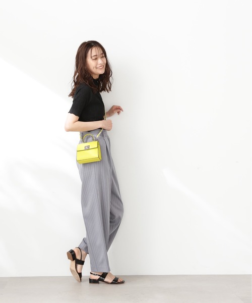 N.（N. Natural Beauty Basic）（エヌエヌナチュラルビューティーベーシック）の「◆シュリンクカットソー（Tシャツ/カットソー・レディース・ブラック/ピンク/クリーム・MEDIUM）」の6枚目の写真