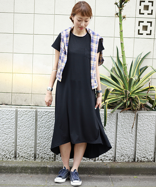 Ray BEAMS(レイビームス)の「Ray BEAMS / フィッシュテールT ワンピース(ワンピース・レディース・ブラック/オリーブ/ブルー・ONE SIZE)」の2枚目の写真