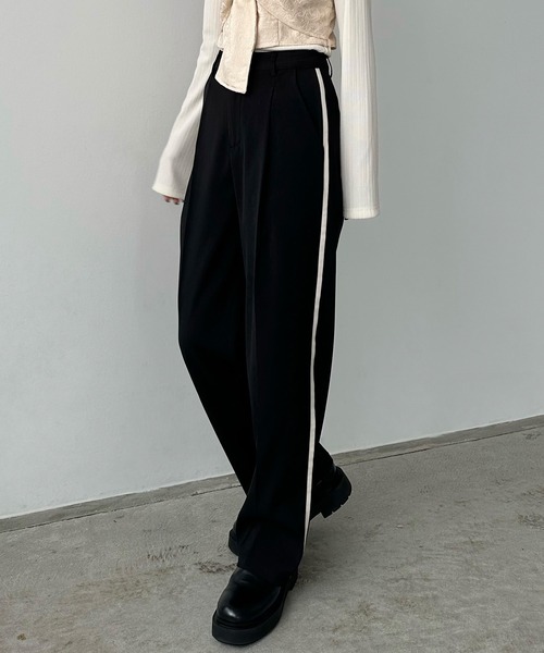 callautia(カラウティア)の「サイドラインスラックスパンツ(スラックス・レディース・ブラック/ライトグレー/ライトベージュ・LARGE/SMALL/MEDIUM)」の20枚目の写真