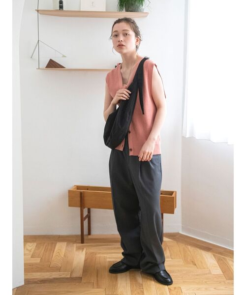 Ungrid（アングリッド）の「コットンショルダーバック（ショルダーバッグ・レディース・ブラック/オフホワイト・FREE）」の10枚目の写真