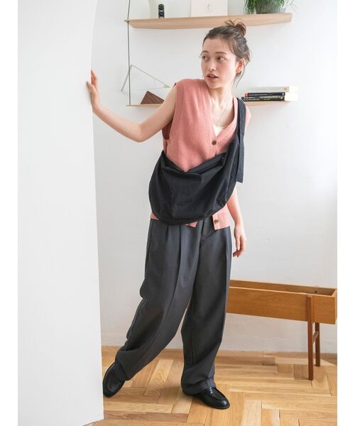 Ungrid（アングリッド）の「コットンショルダーバック（ショルダーバッグ・レディース・ブラック/オフホワイト・FREE）」の11枚目の写真