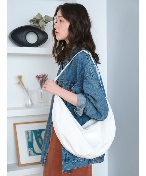 Ungrid（アングリッド）の「コットンショルダーバック（ショルダーバッグ・レディース・ブラック/オフホワイト・FREE）」の12枚目の写真