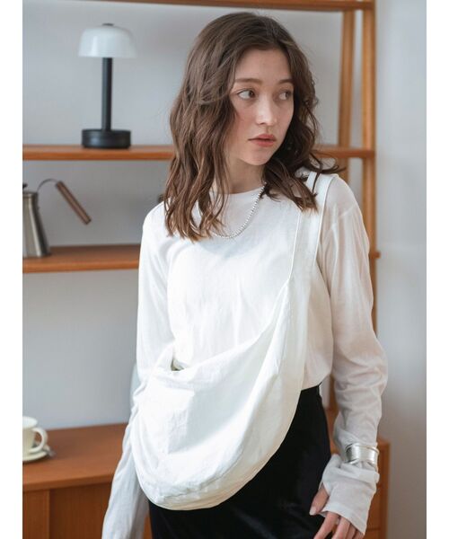 Ungrid（アングリッド）の「コットンショルダーバック（ショルダーバッグ・レディース・ブラック/オフホワイト・FREE）」の16枚目の写真