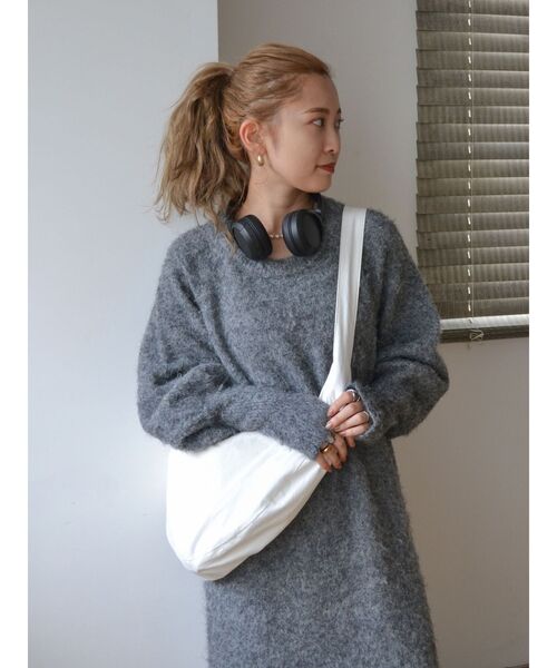 Ungrid（アングリッド）の「コットンショルダーバック（ショルダーバッグ・レディース・ブラック/オフホワイト・FREE）」の22枚目の写真