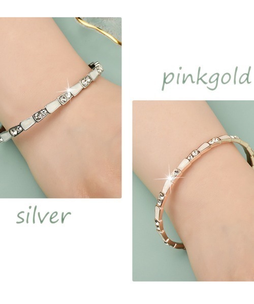 Coo+i（クーイ）の「デザインバングル（バングル/リストバンド・レディース・シルバー/ピンクゴールド・FREE）」の6枚目の写真