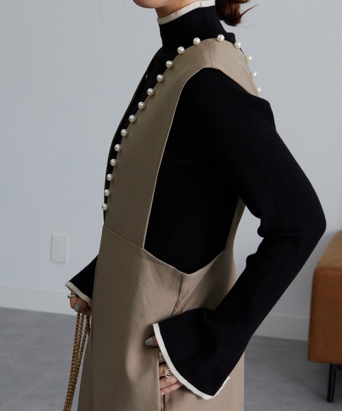 RANAN（ラナン）の「パールビジュージャンパースカート（ジャンパースカート・レディース・ブラック/グレイッシュベージュ・L/LL/M）」の21枚目の写真