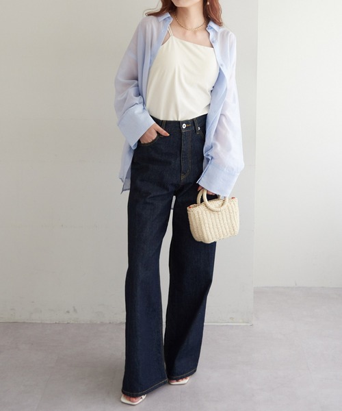 DISCOAT（ディスコート）の「≪新色追加！≫【カップ取り外し可】2WAYコットンベアキャミソール（キャミソール・レディース・アイボリー/ブラック/オレンジ・MEDIUM/LARGE）」の4枚目の写真