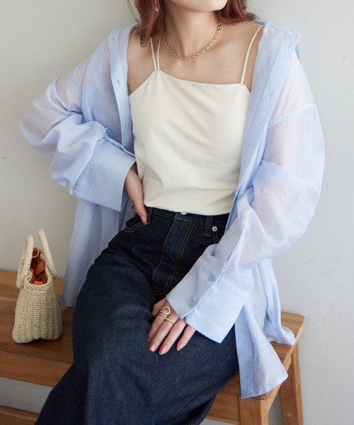 DISCOAT（ディスコート）の「≪新色追加！≫【カップ取り外し可】2WAYコットンベアキャミソール（キャミソール・レディース・アイボリー/ブラック/オレンジ・MEDIUM/LARGE）」の5枚目の写真