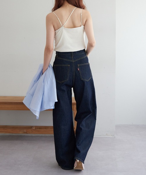 DISCOAT（ディスコート）の「≪新色追加！≫【カップ取り外し可】2WAYコットンベアキャミソール（キャミソール・レディース・アイボリー/ブラック/オレンジ・MEDIUM/LARGE）」の18枚目の写真