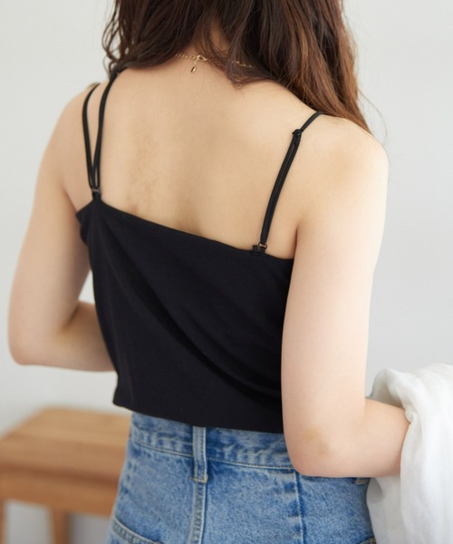 DISCOAT（ディスコート）の「≪新色追加！≫【カップ取り外し可】2WAYコットンベアキャミソール（キャミソール・レディース・アイボリー/ブラック/オレンジ・MEDIUM/LARGE）」の14枚目の写真