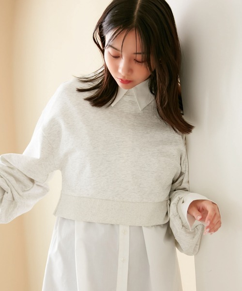 VIS(ビス)の「【洗える】袖リボンオーバーシャツ(シャツ/ブラウス・レディース・ブルー系その他4/ピンク/オフホワイト・FREE)」の21枚目の写真