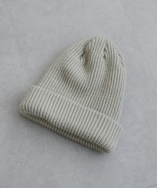 DISCOAT（ディスコート）の「メランジニットワッチ（ニットキャップ/ビーニー・レディース・ライトグレー/アイボリー/ブルー・FREE）」の3枚目の写真