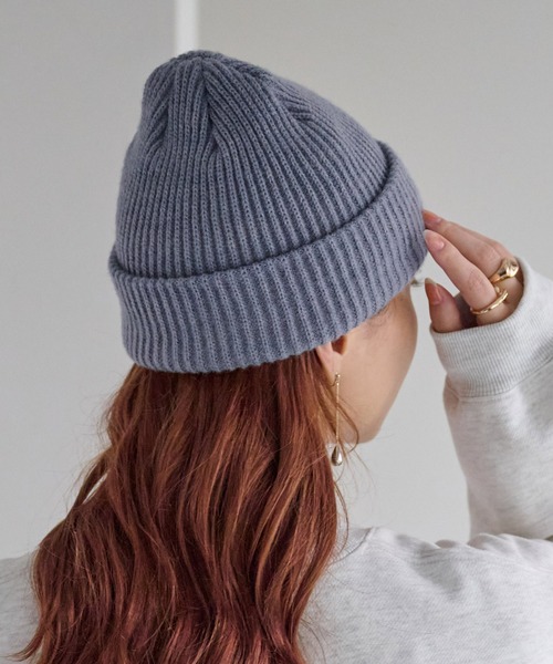 DISCOAT（ディスコート）の「メランジニットワッチ（ニットキャップ/ビーニー・レディース・ライトグレー/アイボリー/ブルー・FREE）」の11枚目の写真