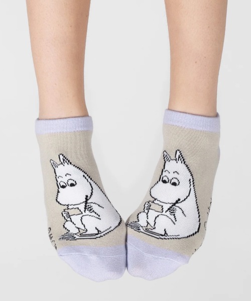 MOOMIN(ムーミン)の「MOOMIN / ムーミン くるぶし アンクルソックス 靴下 ANKLE SOCKS W NBJ(ソックス/靴下・レディース・ピンク/レッド/ベージュ/ブラック/グレー/ブルー/ブラック系その他・FREE)」の1枚目の写真