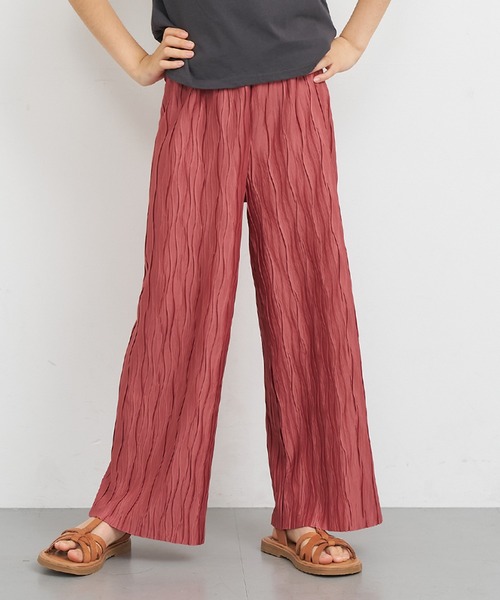 coca(coca)(コカ)の「\26ss新色追加/大人気!!キッズ 親子お揃いウェーブプリーツパンツ(その他パンツ・キッズ・ブラック/レオパード/カーキ/ドット/ライトグリーン/ブラウン/B/A/ライトブルー/チャコール/ライトベージュ/ベージュ/オレンジ/ブルー/ダークブラウン/ピンク系その他・110/120/130/140/150)」の11枚目の写真