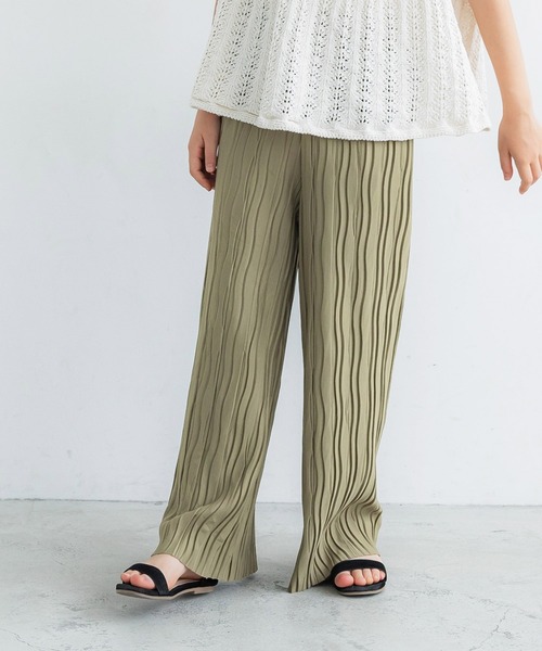 coca(coca)(コカ)の「キッズ 親子お揃いウェーブプリーツパンツ(その他パンツ・キッズ・ブラック/レオパード/カーキ/ドット/ライトグリーン/ブラウン/B/A/ライトブルー/チャコール/ライトベージュ/ベージュ/オレンジ・110/120/130/140/150)」の7枚目の写真