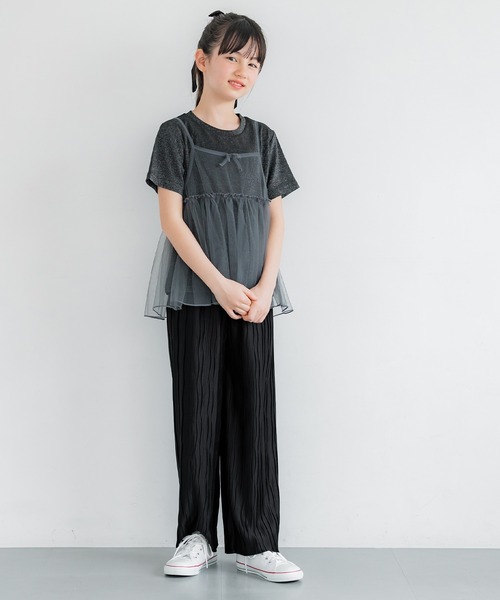 coca(coca)(コカ)の「キッズ 親子お揃いウェーブプリーツパンツ(その他パンツ・キッズ・ブラック/レオパード/カーキ/ドット/ライトグリーン/ブラウン/B/A/ライトブルー/チャコール/ライトベージュ/ベージュ/オレンジ・110/120/130/140/150)」の20枚目の写真