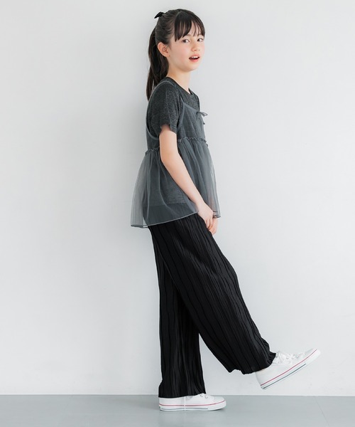 coca(coca)(コカ)の「キッズ 親子お揃いウェーブプリーツパンツ(その他パンツ・キッズ・ブラック/レオパード/カーキ/ドット/ライトグリーン/ブラウン/B/A/ライトブルー/チャコール/ライトベージュ/ベージュ/オレンジ・110/120/130/140/150)」の21枚目の写真