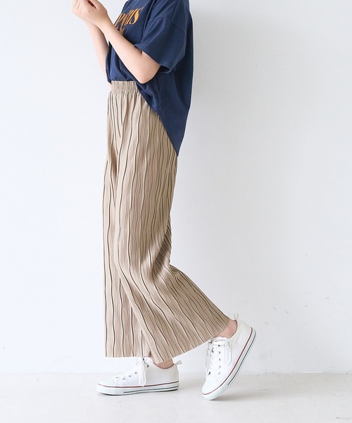 キッズ 親子お揃いウェーブプリーツパンツ（その他パンツ）｜coca