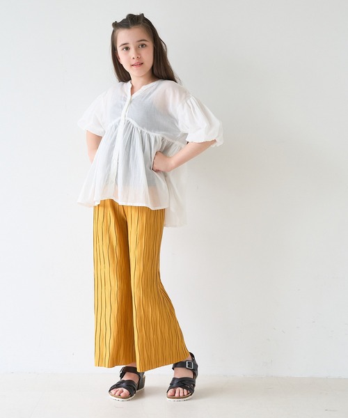 coca(coca)(コカ)の「\26ss新色追加/大人気!!キッズ 親子お揃いウェーブプリーツパンツ(その他パンツ・キッズ・ブラック/レオパード/カーキ/ドット/ライトグリーン/ブラウン/B/A/ライトブルー/チャコール/ライトベージュ/ベージュ/オレンジ/ブルー・110/120/130/140/150)」の16枚目の写真