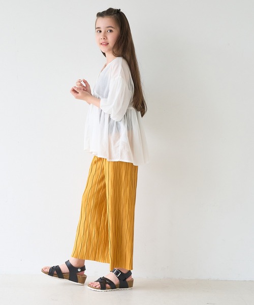 coca(coca)(コカ)の「\26ss新色追加/大人気!!キッズ 親子お揃いウェーブプリーツパンツ(その他パンツ・キッズ・ブラック/レオパード/カーキ/ドット/ライトグリーン/ブラウン/B/A/ライトブルー/チャコール/ライトベージュ/ベージュ/オレンジ/ブルー・110/120/130/140/150)」の18枚目の写真