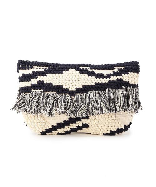 Another Edition(アナザーエディション)の「【展開店舗限定】ジャカードフリンジクラッチバッグ/ AEBC JQ FRNG CLT(クラッチバッグ・レディース・ネイビー/ベージュ/オリーブ・フリー)」の5枚目の写真