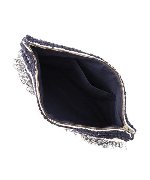 Another Edition(アナザーエディション)の「【展開店舗限定】ジャカードフリンジクラッチバッグ/ AEBC JQ FRNG CLT(クラッチバッグ・レディース・ネイビー/ベージュ/オリーブ・フリー)」の9枚目の写真