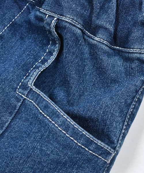 SLAP SLIP（スラップスリップ）の「らくのび裾フリルハートプリントストレッチデニムパンツ(90~130cm)（デニムパンツ・キッズ・ネイビー/ブルー・110cm/120cm/130cm/100cm/90cm）」の12枚目の写真