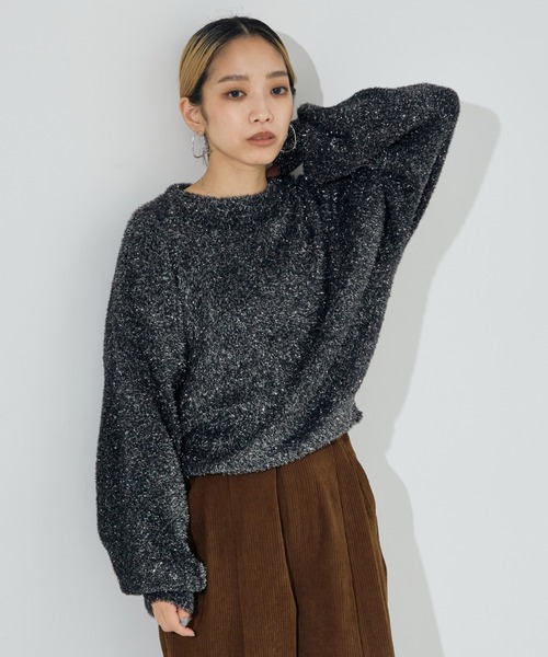 【セール】ラメシャギードルマンニット（ニット/セーター）｜NOMINE（ノミネ）