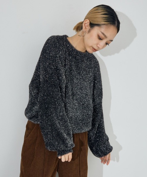 【セール】ラメシャギードルマンニット（ニット/セーター）｜NOMINE（ノミネ）