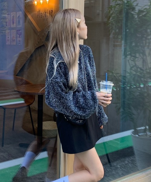 【セール】ラメシャギードルマンニット（ニット/セーター）｜NOMINE（ノミネ）