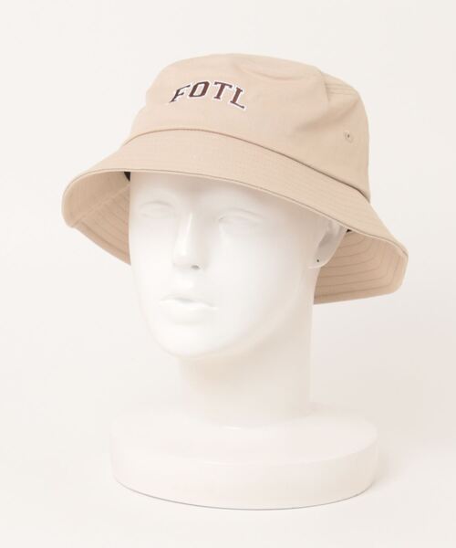 FRUIT OF THE LOOM(フルーツオブザルーム)の「【FRUIT OF THE LOOM】 EMBROIDERY BUCKET HAT(ハット・レディース・ブラック/ベージュ/グリーン・FREE)」の2枚目の写真