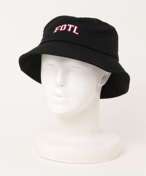 FRUIT OF THE LOOM(フルーツオブザルーム)の「【FRUIT OF THE LOOM】 EMBROIDERY BUCKET HAT(ハット・レディース・ブラック/ベージュ/グリーン・FREE)」の1枚目の写真