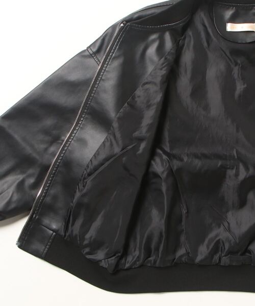 gossip！ロサンゼルス（ゴシップロサンゼルス）の「YUGA　PUレザー　ジャケット（その他アウター・レディース・ブラック・XL/M/L）」の9枚目の写真