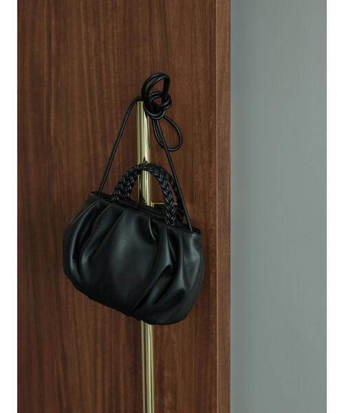 ブラック 編み込みハンドル ショルダーバッグ AMERICAN HOLIC（アメリカンホリック）の「編み込みハンドルミニ