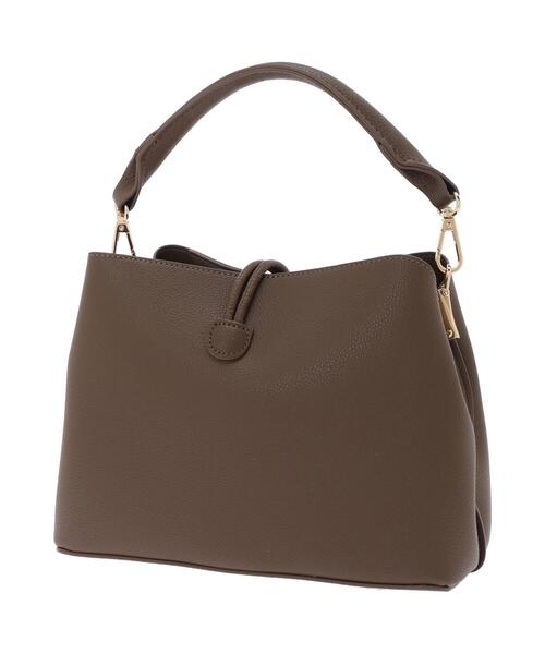 Te chichi(テチチ)の「トグル合皮ミニバッグ(ハンドバッグ・レディース・ブラウン/ブラック・F)」の6枚目の写真