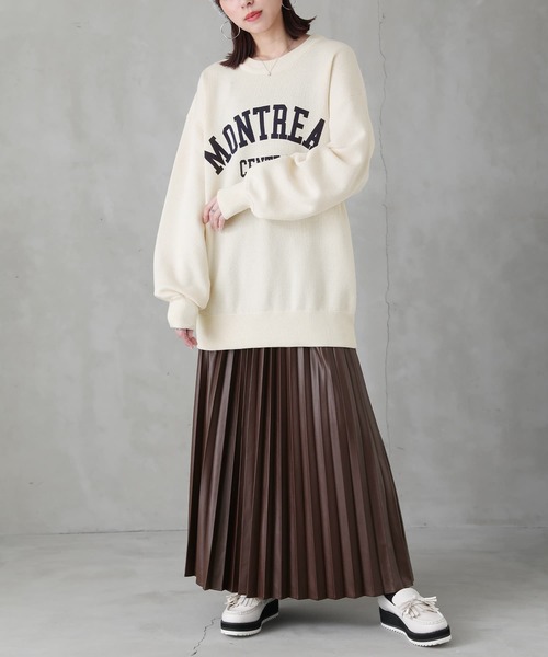 osharewalker（オシャレウォーカー）の「『フェイクレザープリーツスカート』（スカート・レディース・ブラウン/ブラック・FREE）」の12枚目の写真