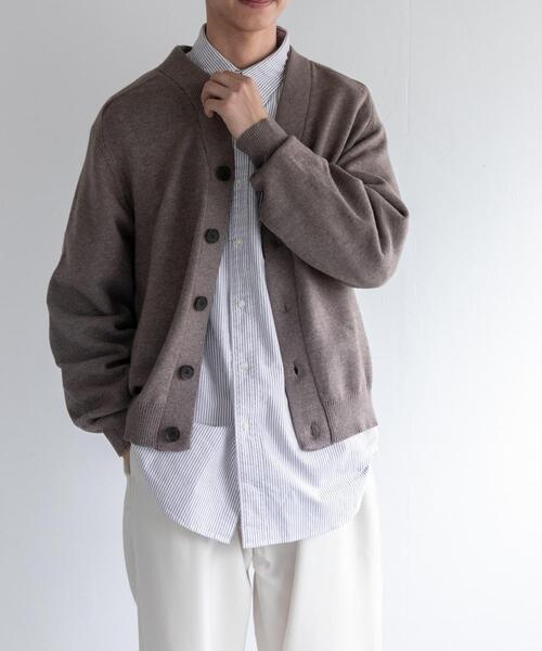 FORK&SPOON（フォークアンドスプーン）の「FORK&SPOON　Winona Knits カーディガン（カーディガン/ボレロ・メンズ・ネイビー/ホワイト系その他/ブラウン系その他・5/4）」の2枚目の写真
