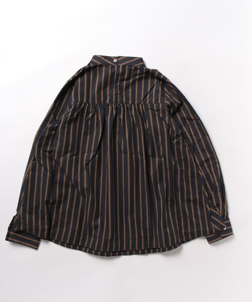 m.f.editorial（エムエフエディトリアル）の「【WEB限定販売】m.f.エディトリアル レディース 起毛 スタンドカラープルオーバー長袖ブラウス（シャツ/ブラウス・レディース・ワインレッド/ネイビー・MEDIUM/LARGE/S）」の3枚目の写真