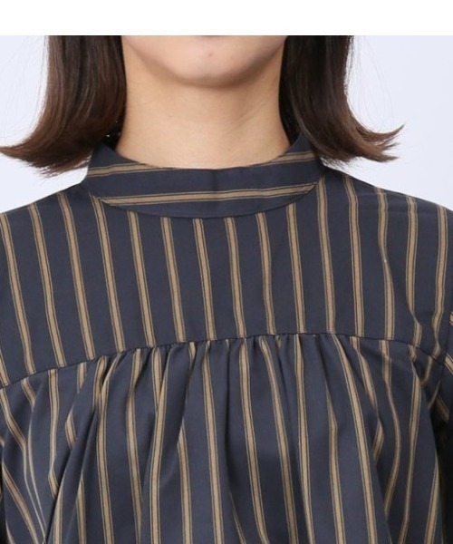 m.f.editorial（エムエフエディトリアル）の「【WEB限定販売】m.f.エディトリアル レディース 起毛 スタンドカラープルオーバー長袖ブラウス（シャツ/ブラウス・レディース・ワインレッド/ネイビー・MEDIUM/LARGE/S）」の8枚目の写真