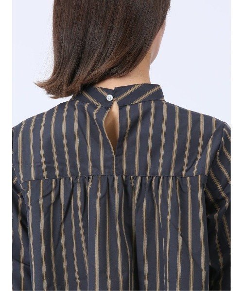 m.f.editorial（エムエフエディトリアル）の「【WEB限定販売】m.f.エディトリアル レディース 起毛 スタンドカラープルオーバー長袖ブラウス（シャツ/ブラウス・レディース・ワインレッド/ネイビー・MEDIUM/LARGE/S）」の10枚目の写真