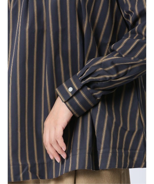 m.f.editorial（エムエフエディトリアル）の「【WEB限定販売】m.f.エディトリアル レディース 起毛 スタンドカラープルオーバー長袖ブラウス（シャツ/ブラウス・レディース・ワインレッド/ネイビー・MEDIUM/LARGE/S）」の12枚目の写真