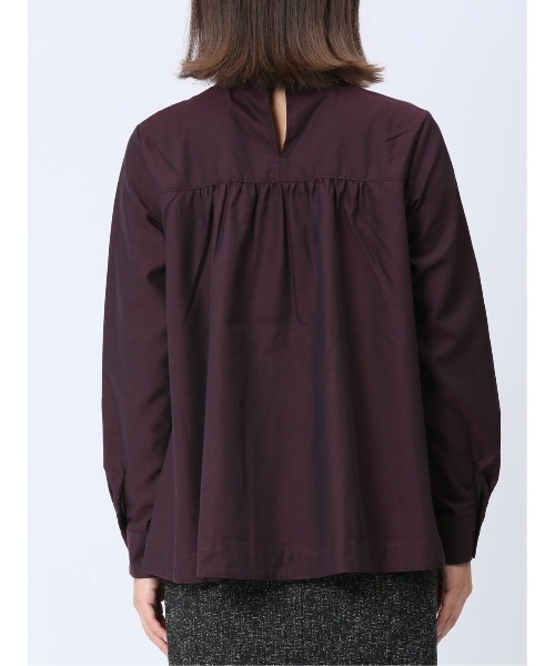 m.f.editorial（エムエフエディトリアル）の「【WEB限定販売】m.f.エディトリアル レディース 起毛 スタンドカラープルオーバー長袖ブラウス（シャツ/ブラウス・レディース・ワインレッド/ネイビー・MEDIUM/LARGE/S）」の21枚目の写真