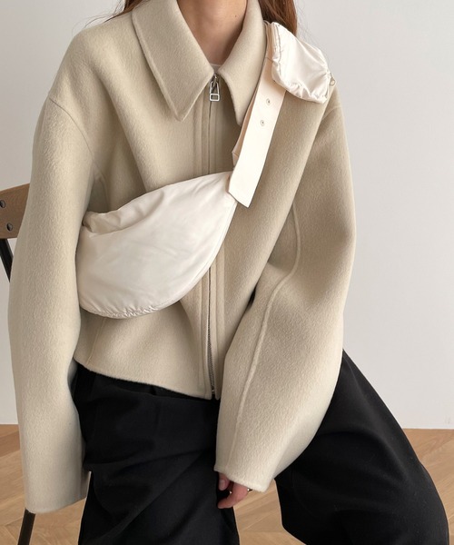 CANAL JEAN（キャナルジーン）の「diggity　パデットボディバッグ（ボディバッグ/ウエストポーチ・レディース・ブラック/アイボリー・ONE SIZE）」の8枚目の写真