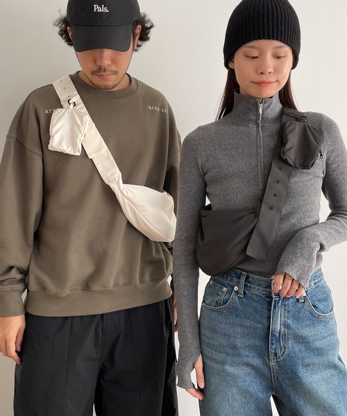 CANAL JEAN（キャナルジーン）の「diggity　パデットボディバッグ（ボディバッグ/ウエストポーチ・レディース・ブラック/アイボリー・ONE SIZE）」の9枚目の写真