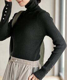 rps | 袖口ボタンタートルリブニットプルオーバー(ニット/セーター)