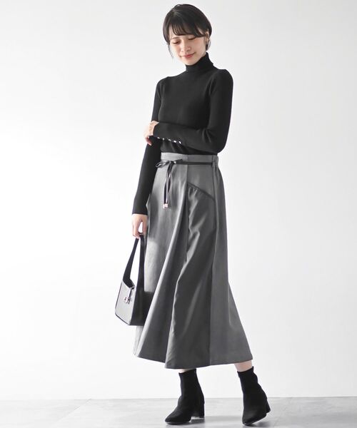 rps（アールピーエス）の「袖口ボタンタートルリブニットプルオーバー（ニット/セーター・レディース・ベージュ系その他/レッド/アイボリー/グリーン/ブラック/杢グレー/ブルー/イエロー・M/L）」の11枚目の写真