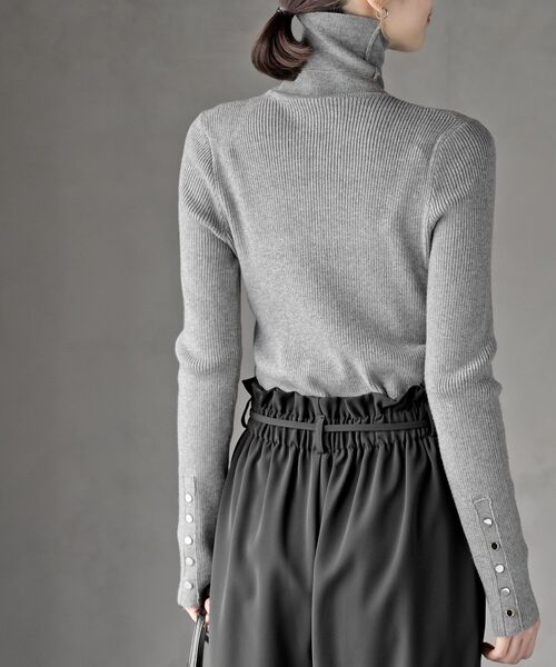 rps（アールピーエス）の「袖口ボタンタートルリブニットプルオーバー（ニット/セーター・レディース・ベージュ系その他/レッド/アイボリー/グリーン/ブラック/杢グレー/ブルー/イエロー・M/L）」の20枚目の写真